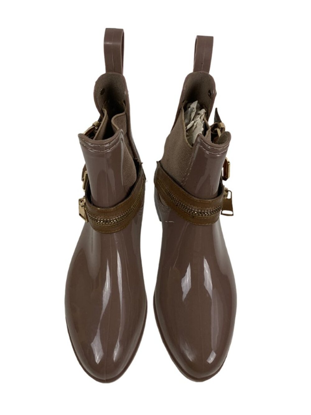 Link Forever Brown and Gold Ankle Boots Size 4